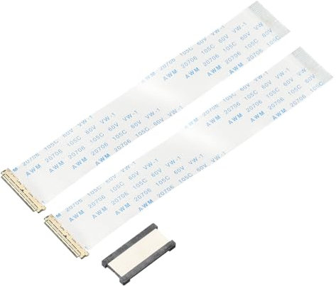 sourcing map 2Pcs EDP Wire FFC Flexible Flat Cable with Extend Adapter 30 Pins 0.5mm Pitch 100mm B-Type for LCD TV, DVD Player, Car Audio