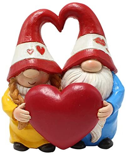 KONTONTY Décorations De Gnomes Résine Ornements De Jardin Créatifs Couple De Nains De Jardin Figurines Artisanales Statues De Gnomes