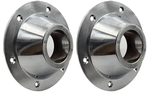 Tiardey 2-teiliges Tischhalterungsset für Wohnmobile und Wohnwagen – Aluminium-Basishalterung für Camper und Wohnmobile, silbernes Zubehör für Yachttische, kompakte Größe 16,7 x 16,7 x 4,5 cm