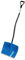 Schneeschaufel 50 cm | Schneeschieber mit Alukante, ergonomischem Griff und Frostschutz | Schneeräumer für effiziente Schneeräumung und rückenschonendes Arbeiten | Blau
