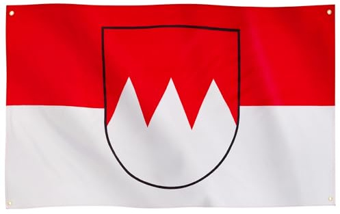 Runesol Frankenflagge, 91 x 152 cm, 3 x 5 Fuß, 4 Ösen, Ösen in jeder Ecke, Frankenflagge, banner, innen, außen, lebendige Farben