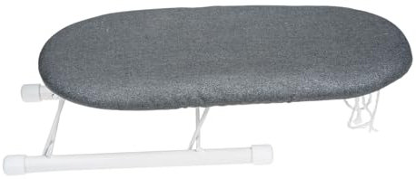 MOBUTOFU Mini Folding Ironing Board Sleeve Attachment Compact Ironing Rack Silver Fabric Space Saving for Small Spaces