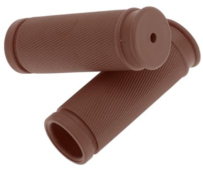 BULLSPANN 2 Stück Fahrradgriffe, 85mm ergonomisches Design Gummigriffe für Kinderfahrräder mit Sicherheits-Aufprallschutz für Dreirad Kinder Laufrad, Braun