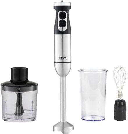 Batidora de Mano Multifunción con Accesorios EDM 07770 Negro Plateado 1700 W - Marca: EDM Product - EAN: 8425998077704