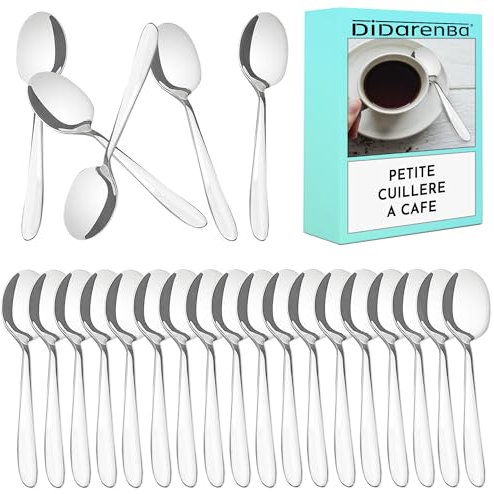 Cucharillas cafe pequeñas acero inoxidable 24 uds 11 cm validas para hogar y hosteleria limpieza a lavavajillas