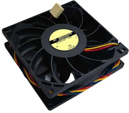 92x92x25mm 92mm 12V 1.04A Cooling Fan 90.05CFM Airflows Double Bearings For Power Supplies And Servers