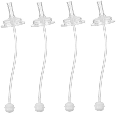 CVUTOVO 1 Satz Mundöffnung Trinkaufsätze Für Babyflaschen Ersatzstrohhalme Für Flaschen Mit Sicheres Trinken 4 Stück