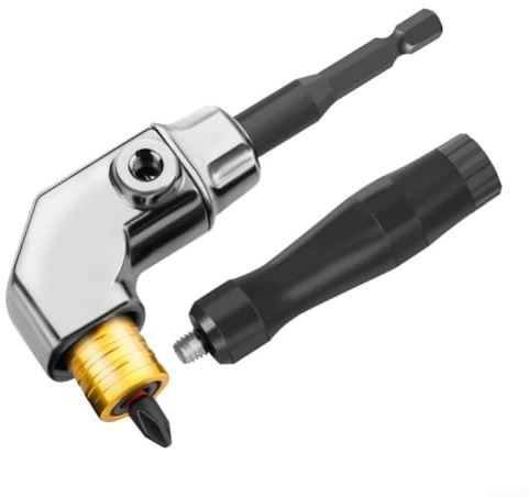 Right Angle Corner Tool, Corner Tool Screw 90 Degree Electric Drill Electric ScrewdriverDirectional JointFlexible Drill Bit Extension, for Various Electric Drills