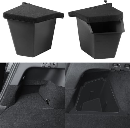 Tesla Model Y Trunk Organizer 2025-2026 Tesla Model Y Trunk Storage Bins | TPE Tesla Model Y Juniper Trunk Organizer Storage Box with Cover, Model Y JuniperAccessories 2026,2PCS Waterproof