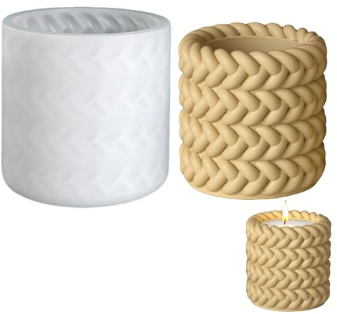 Xevinas Lumiora Snowball Kerze Beige mit Holzdocht – Handgemachte Sojawachs Duftkerze Jean Len Bal Mumu | Besondere Tischdeko Kerzen Groß Yankee | Für Hochzeit Einzug Geschenkidee (D)