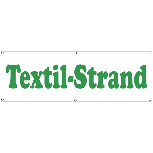 Indigos UG - Plane wasserdicht Gerüstplane - p138 - Textilstrand - Banner - 200 cm x 67 cm - Baustelle, Garten, Zaun oder Veranstaltung im Sommer - Werbeplane, Werbung