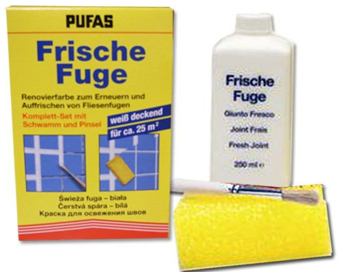 Pufas Frische Fuge - Auffrischen von Fliesenfugen weiß - Komplettset