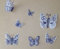 7 Set 3D Schmetterlinge Wandtattoo Wanddeko Wandtatoo Wandaufkleber (Weiß Blau)