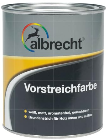 Albrecht Vorstreichfarbe Lack, Grundierung, Haftgrund, Holzgrund, Farbe weiß 2,5L
