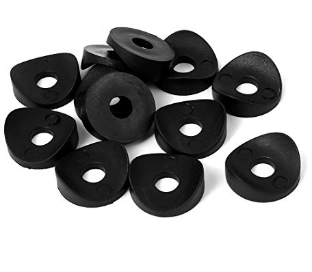 sourcingmap 25mm x 8mm x 9mm en plastique ronde printemps Deck Rondelles Fermeture Noir Lot de 12