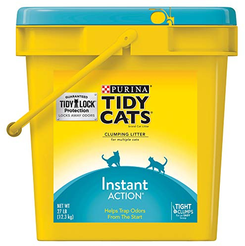 Purina Tidy Cats Clumping Cat Litter, Instant Action Multi Cat Litter - 27 lb. Pail