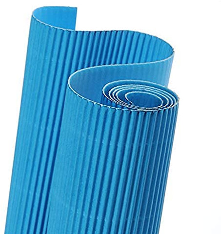 Canson Cartón Ondulado, 300gsm, Rollo, 0,5x0,7m, Azul turquesa