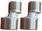 2 PCS 2X 1/2 to 3/4 BSP Shower TAP Connection Reduction Male to Male Dog Legs