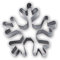 Staedter Emporte-pièce en Forme de Flocon de Neige, Argent, 6 cm