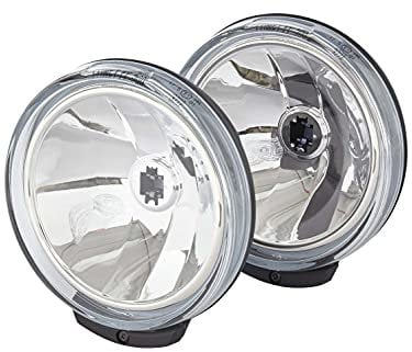 HELLA 1F6 010 952-821 FF/Halogen-Fernscheinwerfersatz - Comet FF 500 - 12V - rund - Anbau - glasklare Streuscheibe - Lichtscheibenfarbe: transparent - links/rechts - Set - Menge: 2