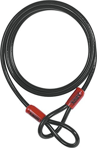 ABUS Schlaufenkabel Cobra 10 - Stahlseil mit Kunststoff ummantelt - Sicherung für Fahrrad- und Motorrad-Zubehör - 3 Meter lang, 10 mm stark, Schwarz
