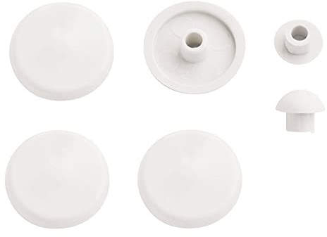 WC-Sitz-Puffer Nr. 21 | Auflagestopfen für Toilettensitz | Abstandhalter für WC-Brille | Dämpfer | Weiß Kunststoff