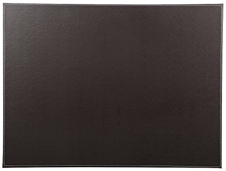 KINGFOM Schreibtischunterlage & Unterlage, 61 x 45,7 cm, großes Mauspad, PU-Leder, für Desktop- und Laptops, Braun