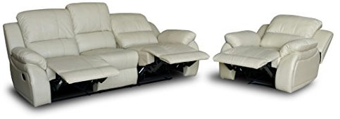 Mapo Möbel Voll-Leder Sofagarnitur Fernsehsofas Relaxsofas 5129-3+1-420