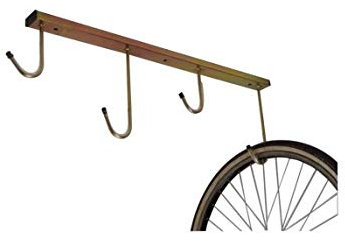 Andrys Appendi Bici da Soffitto con Ganci per 4 Biciclette - Porta Bici da Soffitto per Interni ed Esterni - Facile da Installare, con Tappi Antigraffio - Acciaio Zincato (Oro)