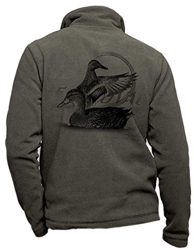 Veste chasse polaire kaki personnalisé canard - vêtement chasse taille M