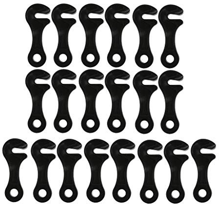 Perfeclan 20 Stück Ersatz Zelt Abspannleine Seilspanner Spanner Haken, Zeltleinenspanner Outdoor Zeltzubehör, Schnurspanner Wind Seil Schnalle Zelt Spanner für Camping Wandern, Picknick, Aktivitäten