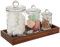 KMwares Apothekergläser-Set, klein, transparent, Premium-Qualität, mit Deckeln, Kosmetik-Organizer, Behälter für Wattebällchen, Make-up-Schwämme, Badesalz, Q-Tips (transparent)