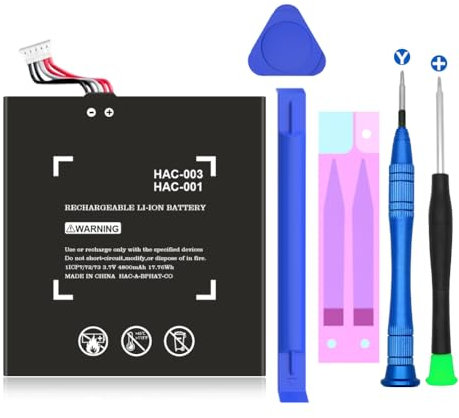 HAC-003 Battery, Upgraded 4800mAh Replacement Battery for Nintendo Switch 2017 Game Console HAC-001 HAC-A-BPHAT-C0 HAC-S-JP Internal Battery