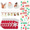 SNAGAROG Weihnachten Tischdekoration Set- 30 Stück Weihnachten Weinglas Marker, 6 Stück Weihnachtsstrumpf Besteckhalter, 6 Stück Weinglasdeko Anhänger und 1 Pack Weihnachten Konfetti