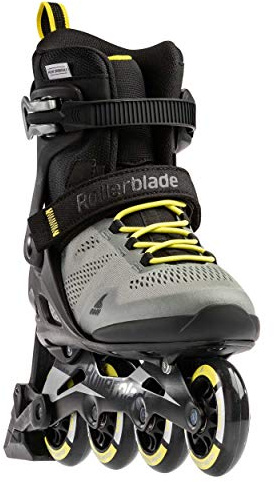 Rollerblade Macroblade 80 ABT Men's Adult Fitness Inline Skate, Silver/Neon Yellow, Performance Inline Skates