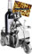 BRUBAKER Weinflaschenhalter Rollerfahrer Silber - Metall Skulptur Flaschenständer - 27 cm Metallfigur Weingeschenk für Roller Fans - mit Grußkarte