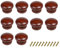 10 runde Schubladenknöpfe aus Holz, rot-braun, pilzförmig, für Küchenschränke, Möbel, Kommode, Schrank, Schubladen, Griffe, Hardware für Küchenschränke, Möbel, Kommode, Schrank, Schubladen, Knöpfe