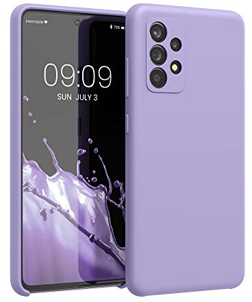 kwmobile Cover per Samsung Galaxy A52 / A52 5G / A52s 5G Custodia - Back Case per Smartphone in Silicone TPU - Protezione Gommata - lavanda lilla