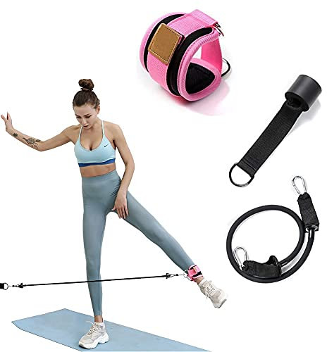 KARLOR 3er Set Fitness Fußschlaufen Kabelzug 35 lbs mit D-Ring-Gepolstert zur Kickbacks Schlaufe, Glute & Bein Workouts, Ankle Straps zur Verbesserung von Abs