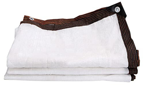 Malla Sombreadora,Solar Sombra PañO 75% Blanco Protector Solar De Anti-UV Patio BalcóN Planta Red Sombra Tela para Toldos,para Azotea Garden Camping Fiesta (3mx5m/9.8ftx16.4ft)