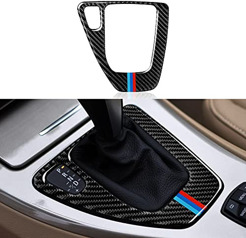 Carbon Faser Schalttafel Abdeckungen Aufkleber Getriebe Schaltrahmen Verkleidung Autozubehör Kompatibel mit 3er E90 E92 2005 2006 2007 2008 2009 2010 2011 2012