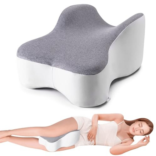 Long coussin de genou de 35,6 cm pour personnes dormant sur le côté, soutient entièrement les cuisses et les genoux pour la séparation nécessaire des genoux, coussin de jambe pour dormir sur le côté