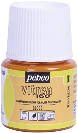 Pebeo Vitrea 160 Glass Paint, Sun Yellow