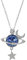 Carufin Cosmic Planet Halsketten Asteroid Kristall Schlüsselbein Kette Schmuck für Frauen Mädchen