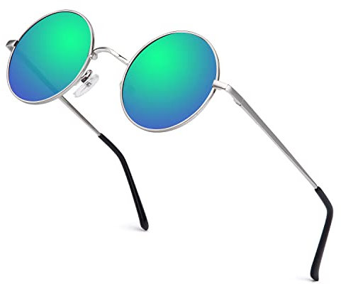 ANYLUV Sonnenbrille Herren Polarisiert, Runde Sonnenbrille Herren Damen Klassische mit UV-Schutz 45mm