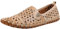 Gemini Damen Slipper Leder Mokassin floral Blumen Cutouts 031174-02, Größe:41 EU, Farbe:Beige