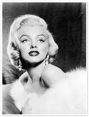 Marilyn Monroe Poster 90 x 120 cm Schwarz-Weiß Wandbilder Wanddeko