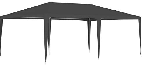 HOMIUSE Profi-Partyzelt 4x6 m 90 g/m² Pavillon Faltpavillon Grillpavillon Gartenpavillon Gartenlaube Verkaufsstand Party Zelt Groß Bierzelt Faltzelt Pavillion Klappbar Grill Pavillions Anthrazit