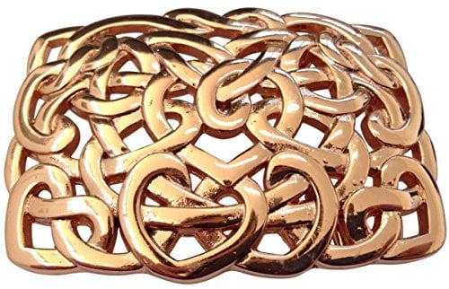 BELTINGER Gürtelschließe Knoten Design 4,0 cm | Buckle Wechselschließe Gürtelschnalle 40mm Massiv | Druckknopf-Gürtel bis 4cm | Roségold