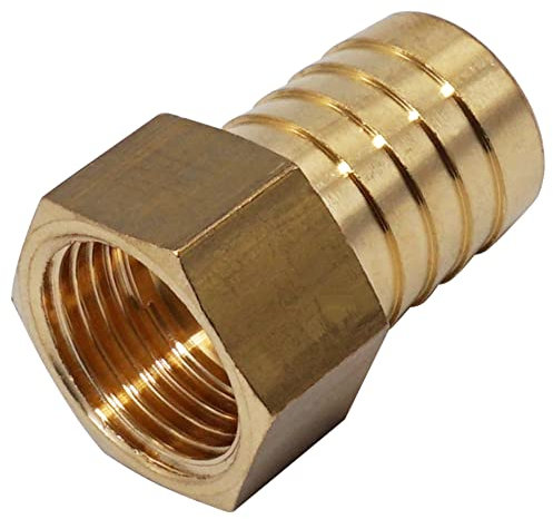 SKIR'CO (1 pièce) Raccord en laiton cannelé femelle 1/2 x 20 mm, adaptateur de tuyau barbelé, connecteur de queue de tuyau, filetage BSP